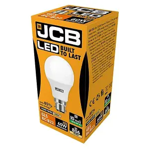 JCB 8.5w BC 3000k Frosted GLS LED Light Bulb - Warm White