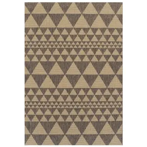 Melrose Prism Gel Flatweave Grey Medium Area Rug 120/160cm