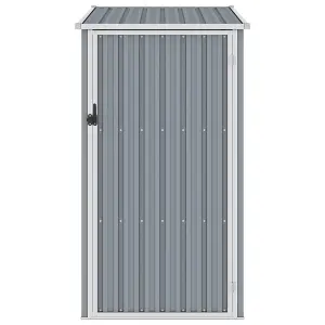 vidaXL Garden Shed Grey 87x98x159 cm Galvanised Steel