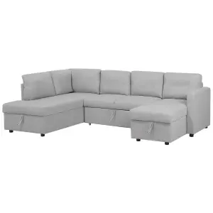 U-Shaped Sofa KARRABO Light Grey