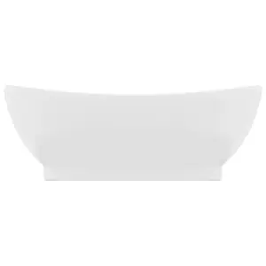 Luxury Basin Overflow Oval Matt White 58.5x39 cm Ceramic