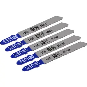 Premium 5 Pack of 75mm Metal Jigsaw Blades for Precision Cutting