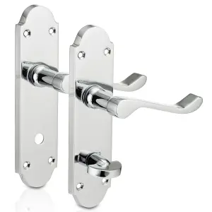 XFORT Richmond Scroll Bathroom Polished Chrome Door Handles 1 Pair