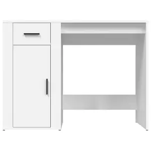 Berkfield Desk White 100x49x75 cm Engineered Wood