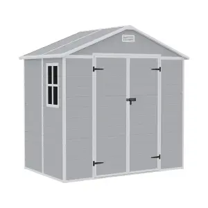 8x4ft Shed Apex Roof Garden PP Tool Shed Outdoor Patio Storage House