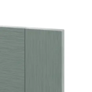 GoodHome Alpinia Painted Matt green wood effect Shaker Drawerline door & drawer front 400mm