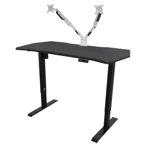 Dellonda Carbon Electric Adjustable Standing Desk, Quiet, Fast, 1400 x 700mm