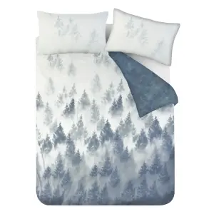 Smart Living Luxury Super Soft Reversible Misty Forest Duvet Cover with Pillowcase