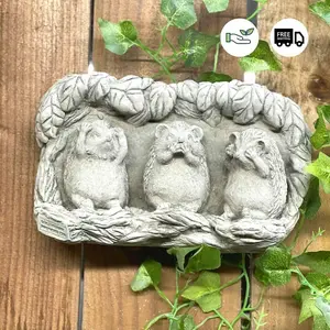 Cute Hedgehog family Stone Wall Plaque