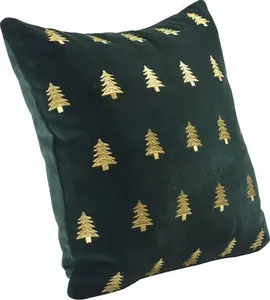 Green & Gold Christmas Tree Indoor Christmas Cushion (l)43cm X (w)43cm