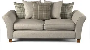 Hugo Fabric 3 Seater Scatter Back Sofa Cream Scs Living