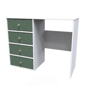 Toledo 4 Drawer Vanity in Labrador Green & White (Ready Assembled)