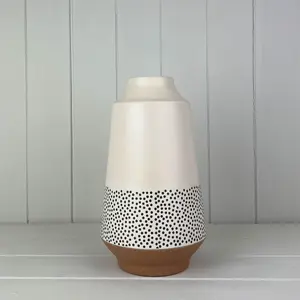 Earthy Sustainable Bamboo Skandi Dotty Vase