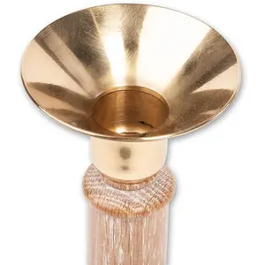 DeLuxe Wide Rimmed Solid Brass Candle Cup