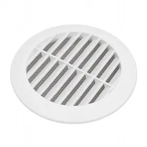 White Circle Round Air Vent Fit 100 to 150 mm Round Ducting Ventilation Cover Supply Fly Net