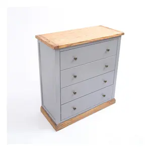 Bicarri 4 Drawer Chest of Drawers Brass Knob