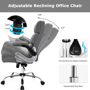 Costway Executive Office Chair Ergonomic Padded High Back Swivel Computer Desk Chairs