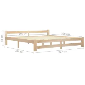 Berkfield Bed Frame Solid Pine Wood 200x200 cm