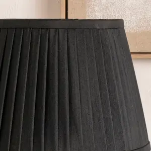 Kaat Polyester Blend Empire Lamp Shade ( Screw On ) Black / 20cm H x 30cm W x 30cm D