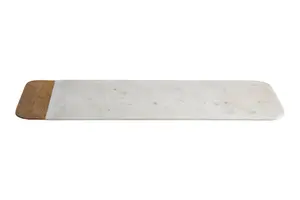 Maison by Premier Monzaro Large Marble And Mango Wood Tray