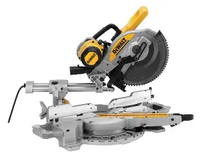 Dewalt DWS727 XPS Double Bevel Slide Mitre Saw 250mm 1675W 240V + DE7023 Legs