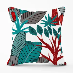 Jungle Exotic Summer Tropical Leaves Outdoor Cushion 45cm x 45cm