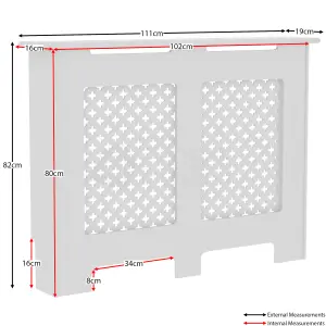 Vida Designs Oxford Medium White Radiator Cover