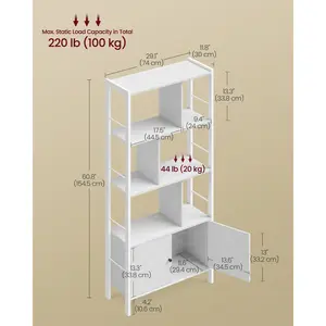 Jazmyne Bookcase Maple White/Cloud White