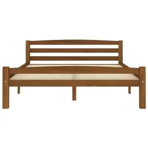 Berkfield Bed Frame Honey Brown Solid Pinewood 120x200 cm