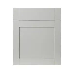 GoodHome Alpinia Painted Matt grey wood effect Shaker Door & drawer 600mm