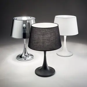 Luminosa London Cromo 1 Light Small Table Lamp Chrome, E27