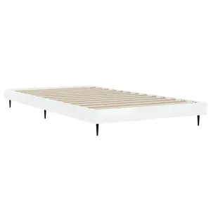 Berkfield Bed Frame High Gloss White 90x200 cm Engineered Wood