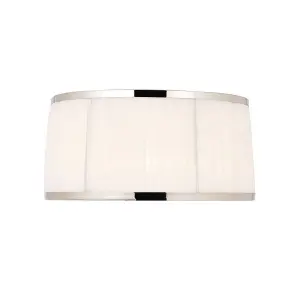 Luminosa Suffolk White And Nickel Thirteen Inch Shade, E14