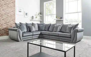 The Great British Sofa Company Hampton Corner 3&2 Seater Velvet Sofa