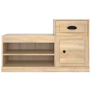 Berkfield Shoe Cabinet Sonoma Oak 100x42x60 cm Engineered Wood