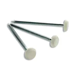 1000 x White UPVC 30mm Poly Top Pins Plastic Headed Fascia Fixings