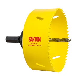 Saxton HSS Hole Saw M42 Bi-Metal 8% Cobalt Heavy Duty with Arbor (14mm - 230mm) - 92mm (3.5/8") + Arbor