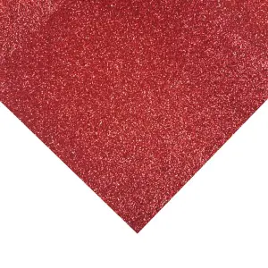 Glitter Felt Sheets: 30 x 23cm: Red: Pack of 10 Pieces