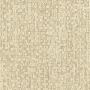 GoodHome Tarenna Gold effect Textured Wallpaper Sample