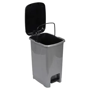 URBNLIVING 25L Slim Pedal Waste Recycling Bin Can Insert Step On Lid Kitchen Bathroom Grey