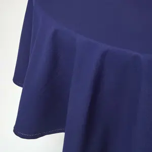 Homescapes Navy Blue Cotton Round Tablecloth 178 cm