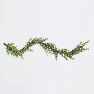 Artificial Decorative Garland Fireplace Door Wall, Eucalyptus, Green - One Size