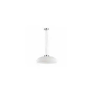 Luminosa Aria 1 Light Small Dome Ceiling Pendant White, E27