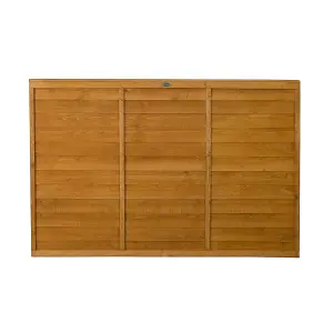 Forest Garden Traditional Overlap Dip treated 4ft Wooden Fence panel (W)1.83m (H)1.21m