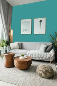 Leyland Trade Vinyl Soft Sheen Walls & Ceilings Emulsion Paint Turquoise Blue (RAL 5018) - 5L