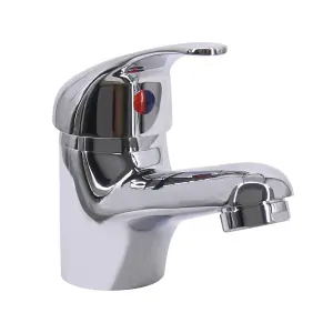 SunDaze Chrome Basin Sink Mixer Tap Small Modern Bathroom Lever Faucet