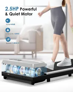 Motorized Treadmill Speed 1-6KM/H,Space Saving Treadmill for Home and Office-Grey