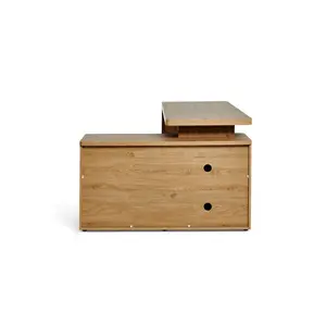 Belfield L-Shape Desk Montana Oak