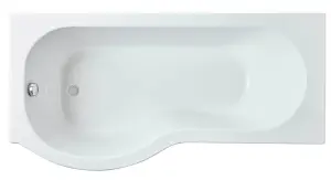 P Shape Left Hand Shower Bath Tub with Leg Set, 1700mm - Reversible, Modern Design