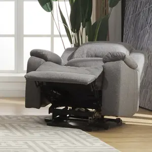 Marldon 92cm Wide Dark Grey Fabric Manual Recliner Armchair